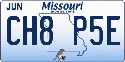 MO license plate CH8P5E