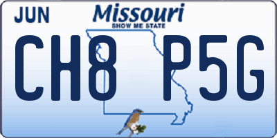 MO license plate CH8P5G