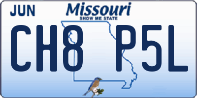 MO license plate CH8P5L