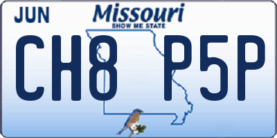 MO license plate CH8P5P