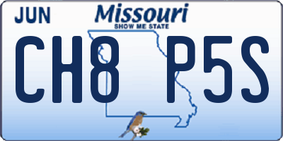 MO license plate CH8P5S