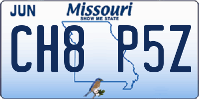 MO license plate CH8P5Z