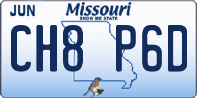 MO license plate CH8P6D