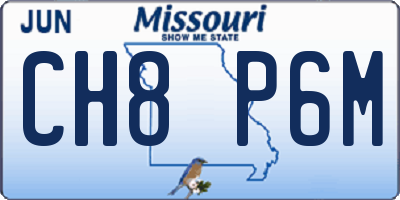 MO license plate CH8P6M