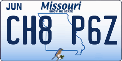 MO license plate CH8P6Z