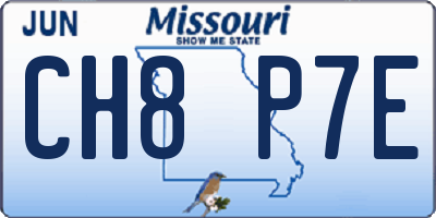 MO license plate CH8P7E
