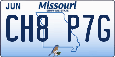 MO license plate CH8P7G