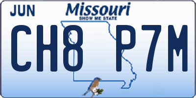 MO license plate CH8P7M