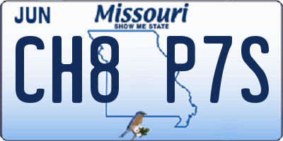 MO license plate CH8P7S