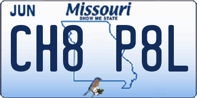MO license plate CH8P8L