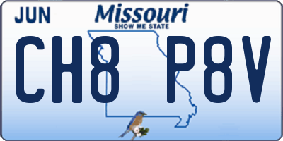 MO license plate CH8P8V