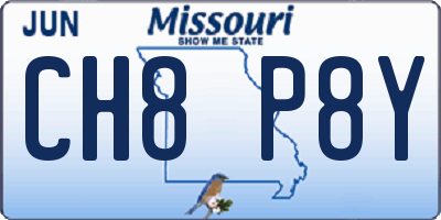 MO license plate CH8P8Y