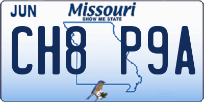 MO license plate CH8P9A