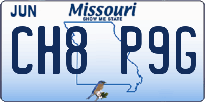 MO license plate CH8P9G