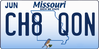 MO license plate CH8Q0N