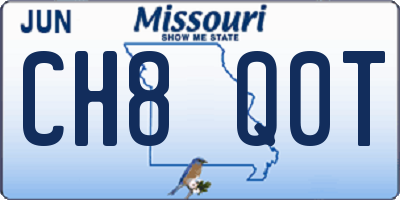 MO license plate CH8Q0T