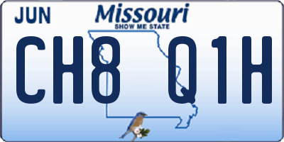 MO license plate CH8Q1H