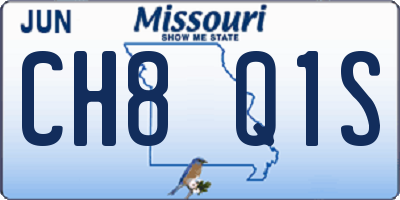 MO license plate CH8Q1S