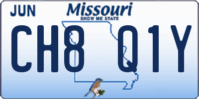 MO license plate CH8Q1Y