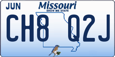 MO license plate CH8Q2J