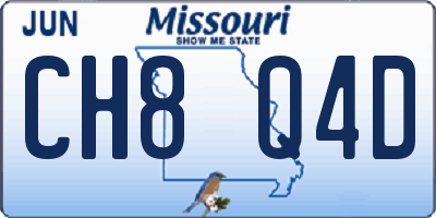 MO license plate CH8Q4D