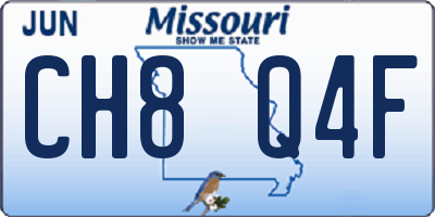 MO license plate CH8Q4F