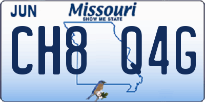 MO license plate CH8Q4G