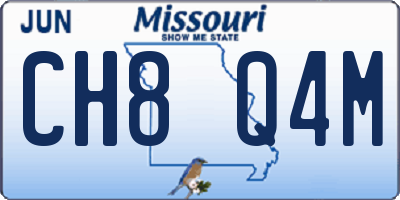 MO license plate CH8Q4M