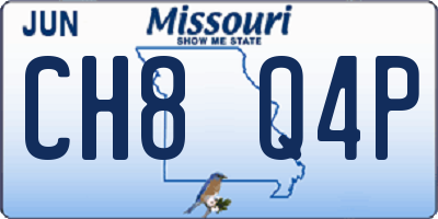 MO license plate CH8Q4P