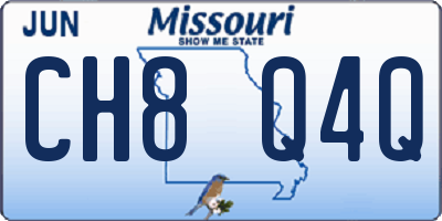MO license plate CH8Q4Q