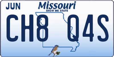MO license plate CH8Q4S
