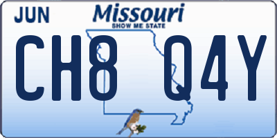 MO license plate CH8Q4Y
