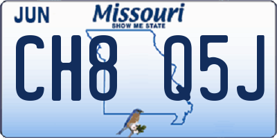 MO license plate CH8Q5J