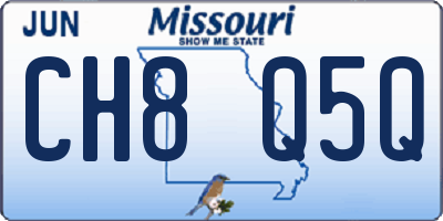 MO license plate CH8Q5Q