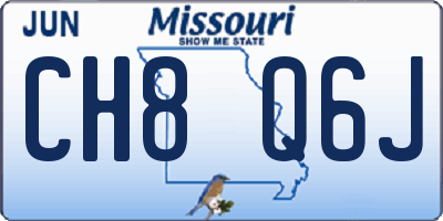 MO license plate CH8Q6J