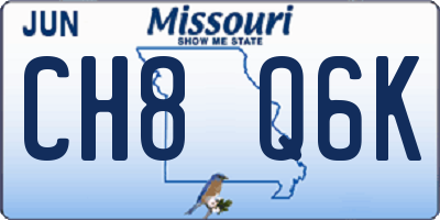MO license plate CH8Q6K