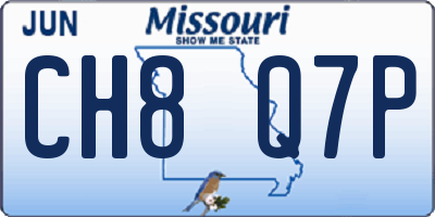 MO license plate CH8Q7P