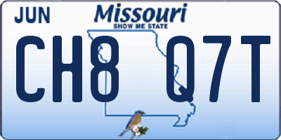 MO license plate CH8Q7T