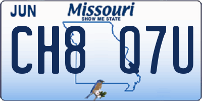 MO license plate CH8Q7U