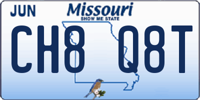 MO license plate CH8Q8T