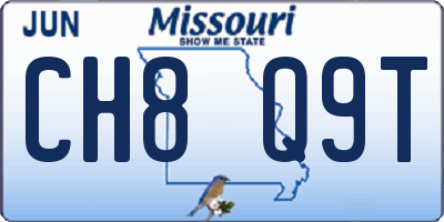 MO license plate CH8Q9T