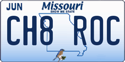 MO license plate CH8R0C