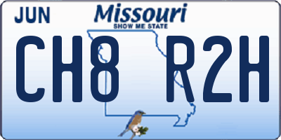 MO license plate CH8R2H