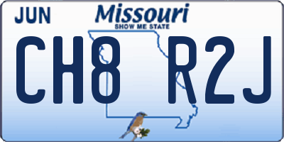 MO license plate CH8R2J