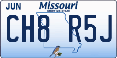 MO license plate CH8R5J
