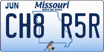 MO license plate CH8R5R