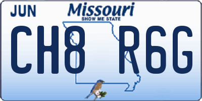 MO license plate CH8R6G