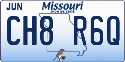 MO license plate CH8R6Q
