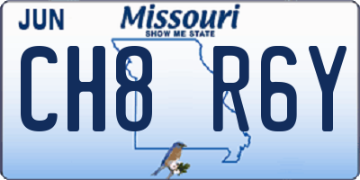 MO license plate CH8R6Y