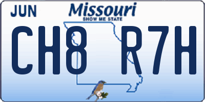 MO license plate CH8R7H